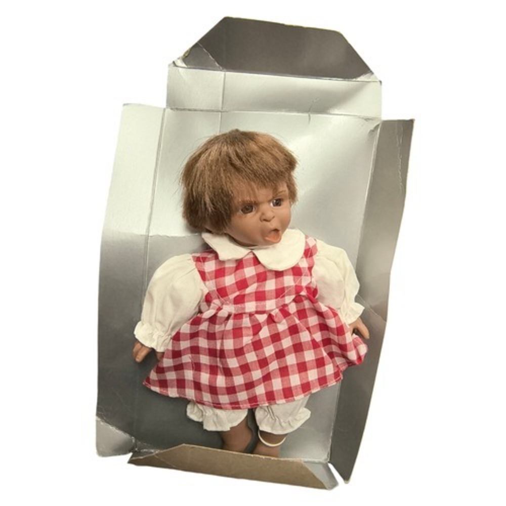 1994 Uneeda Precious Express Angry Girl in Plaid 10" Doll